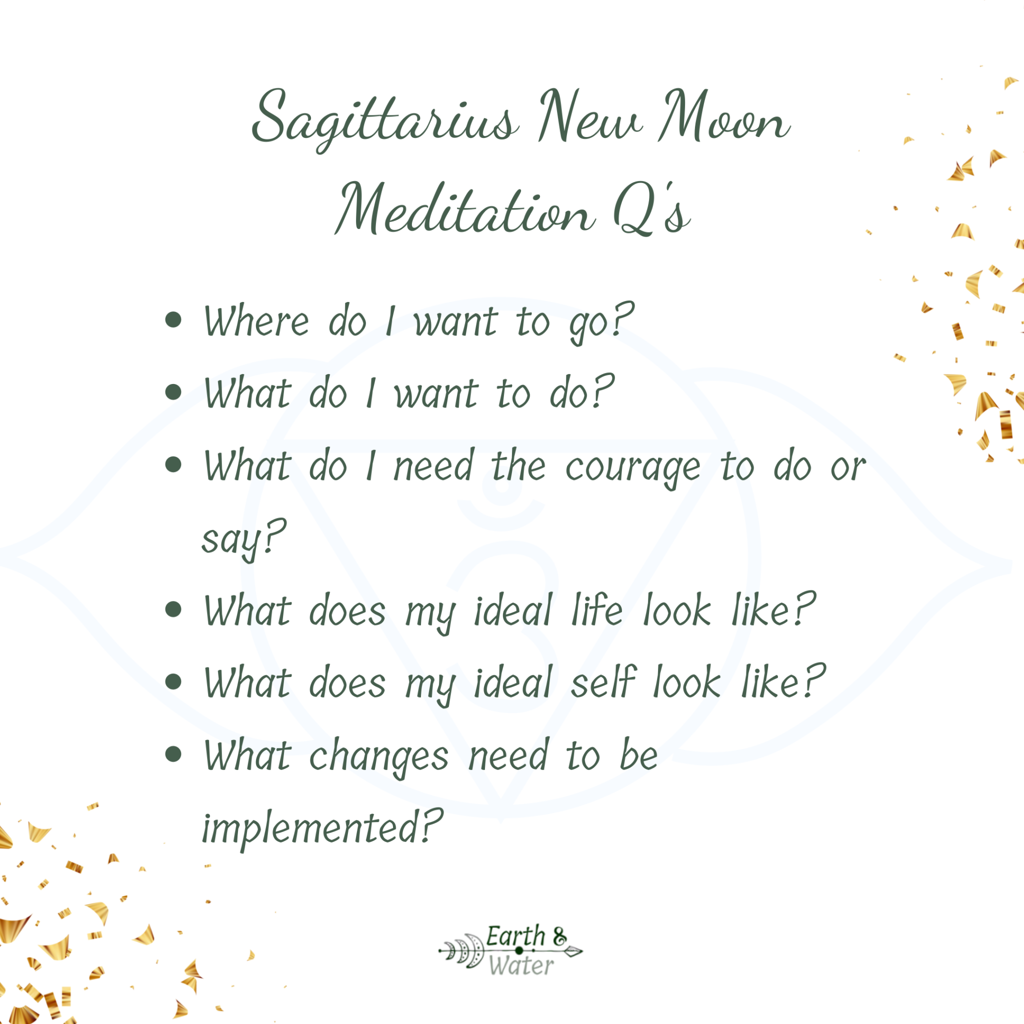 Sagittarius New Moon Intentions ⋆